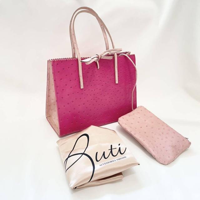 イタリア製Buti オーストリッチ型押しレザーミニトートバッ < 女性ファッション  イタリア製Buti オーストリッチ型押しレザーミニトートバッ  < 女性ファッションの