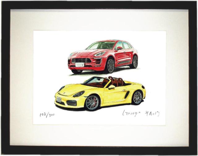 GC-1017 マカンGTS/Boxster限定版画直筆サイン額装●作家平右ヱ門 < 自動車/バイク GC-1017 マカンGTS/Boxster限定版画直筆サイン額装●作家平右ヱ門 < 自動車/バイク