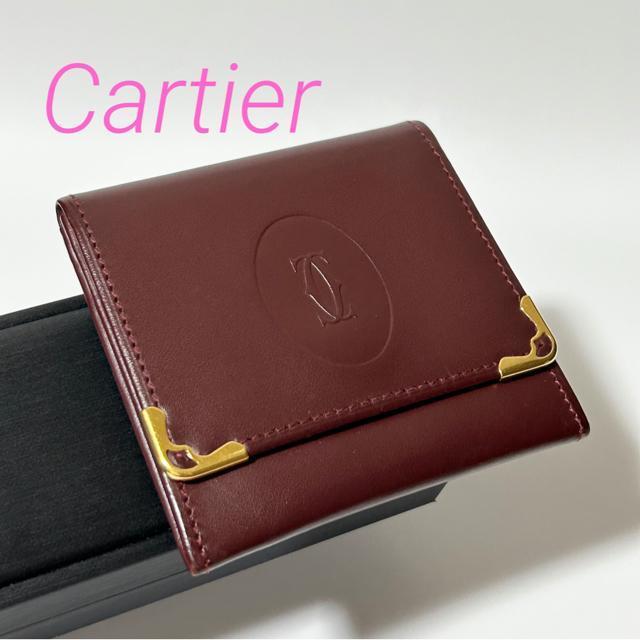 美品 Cartier カルティエ マストライン レザー コインケース コインパース ボルドー 115 < ブランド 美品 Cartier カルティエ マストライン レザー コインケース コインパース ボルドー 115 < ブランドの