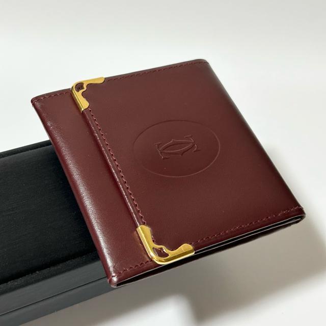 美品 Cartier カルティエ マストライン レザー コインケース コインパース ボルドー 115 < ブランド 美品 Cartier カルティエ マストライン レザー コインケース コインパース ボルドー 115 < ブランドの