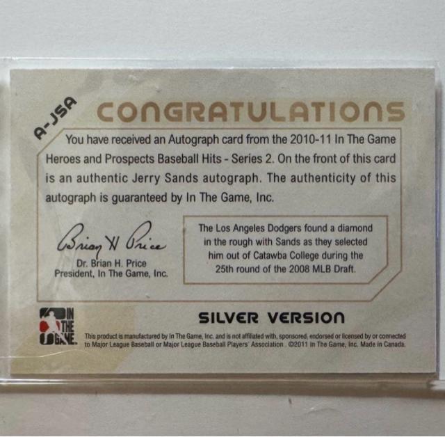 【ルーキーカード】阪神タイガース サンズ 直筆サインカード 2011年 < レジャー/スポーツ 【ルーキーカード】阪神タイガース サンズ 直筆サインカード 2011年 < レジャー/スポーツの