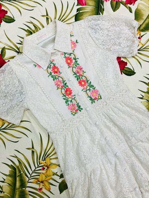 Liz Lisa ホワイト ワンピース チロリアン サイズF < ブランド Liz Lisa ホワイト ワンピース チロリアン サイズF < ブランドの