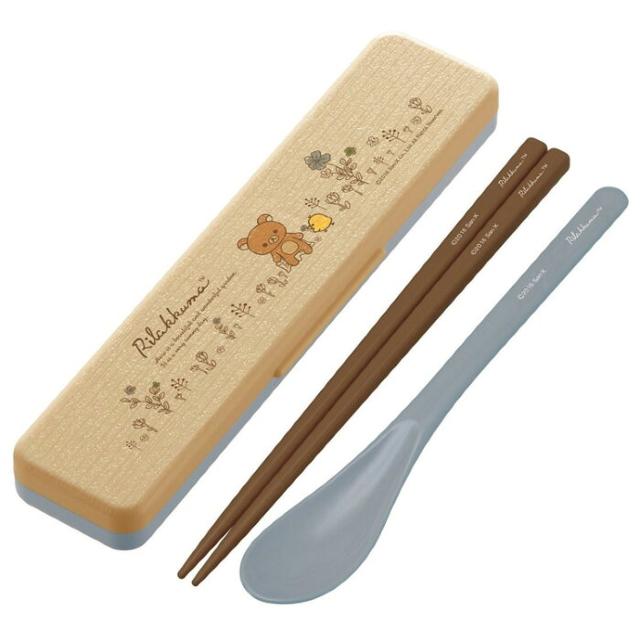 《New》リラックマ(ラインフラワー)★お弁当*エコの為・スプーン&箸&ケース.セット < インテリア/ライフ  《New》リラックマ(ラインフラワー)★お弁当*エコの為・スプーン&箸&ケース.セット < インテリア/ライフの