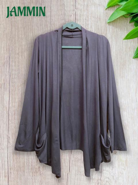 ストレッチカーディガン★アジアン★エスニック★グレー★羽織り < 女性ファッション  ストレッチカーディガン★アジアン★エスニック★グレー★羽織り < 女性ファッションの