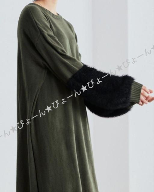 新品タグ8L★お袖シャギー★ニットワンピ < 女性ファッション 新品タグ8L★お袖シャギー★ニットワンピ < 女性ファッションの