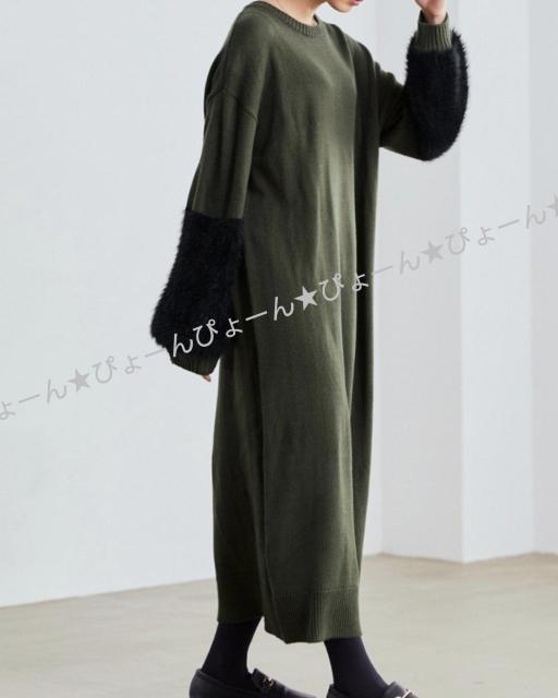 新品タグ8L★お袖シャギー★ニットワンピ < 女性ファッション 新品タグ8L★お袖シャギー★ニットワンピ < 女性ファッションの