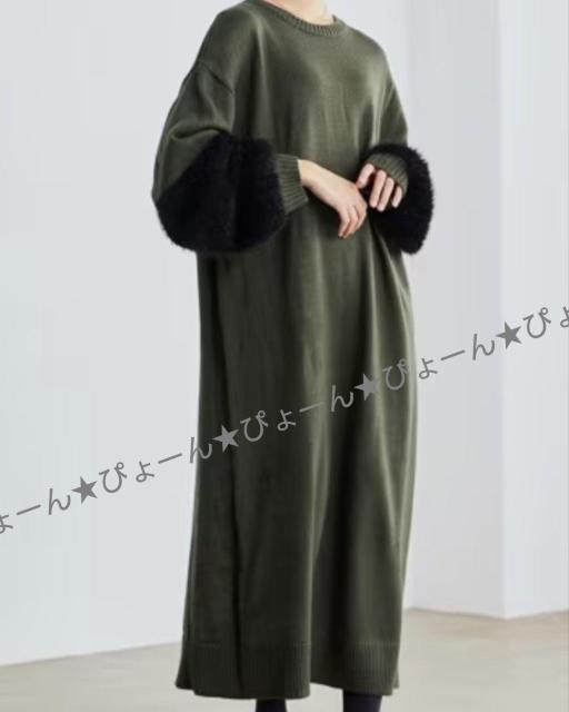 新品タグ8L★お袖シャギー★ニットワンピ < 女性ファッション 新品タグ8L★お袖シャギー★ニットワンピ < 女性ファッションの