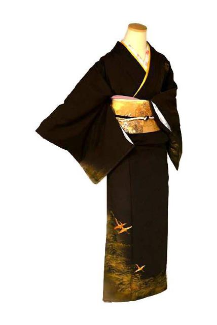 【最高級】【未使用品】 金彩 金駒シシュウ 鶴 松 波 付下げ 身丈156cm 裄丈64.5cm T3328 < 女性ファッション  【最高級】【未使用品】 金彩 金駒シシュウ 鶴 松 波 付下げ 身丈156cm 裄丈64.5cm T3328 < 女性ファッションの