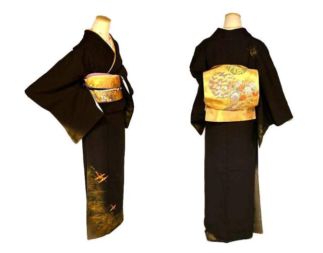 【最高級】【未使用品】 金彩 金駒シシュウ 鶴 松 波 付下げ 身丈156cm 裄丈64.5cm T3328 < 女性ファッション  【最高級】【未使用品】 金彩 金駒シシュウ 鶴 松 波 付下げ 身丈156cm 裄丈64.5cm T3328 < 女性ファッションの