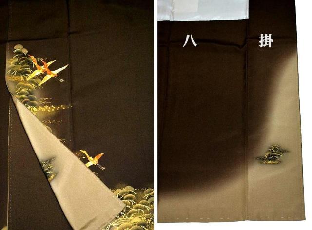 【最高級】【未使用品】 金彩 金駒シシュウ 鶴 松 波 付下げ 身丈156cm 裄丈64.5cm T3328 < 女性ファッション  【最高級】【未使用品】 金彩 金駒シシュウ 鶴 松 波 付下げ 身丈156cm 裄丈64.5cm T3328 < 女性ファッションの