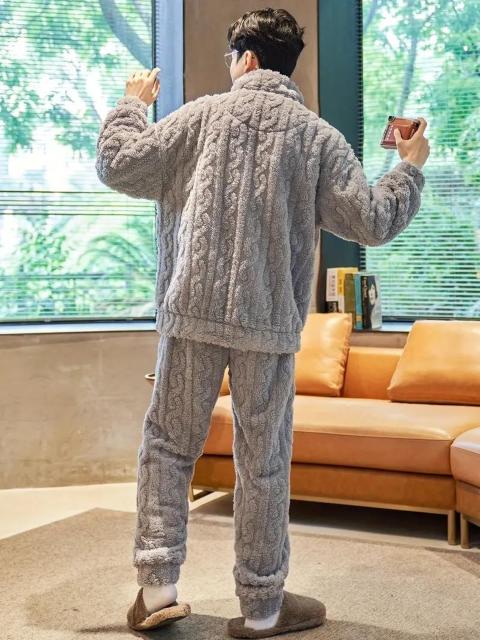 爆ヤス価格3790円★メンズパジャマ ル厚手ベルベットホーーラル  ベルベット ジッパー付き2点セット日本サイズXL) < 男性ファッション  爆ヤス価格3790円★メンズパジャマ ル厚手ベルベットホーーラル  ベルベット ジッパー付き2点セット日本サイズXL) < 男性ファッションの