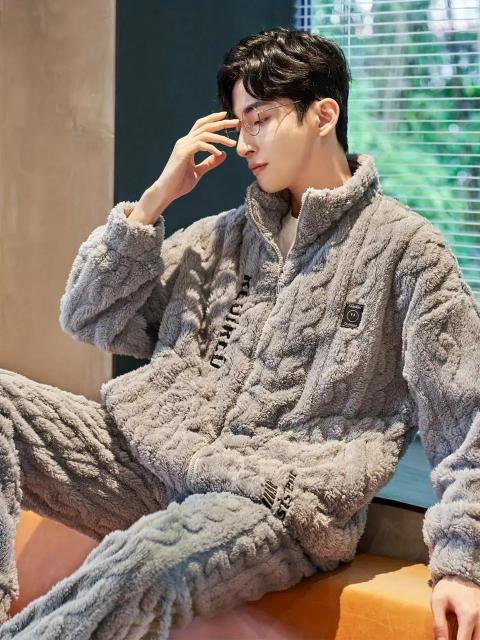 爆ヤス価格3790円★メンズパジャマ ル厚手ベルベットホーーラル  ベルベット ジッパー付き2点セット日本サイズXL) < 男性ファッション  爆ヤス価格3790円★メンズパジャマ ル厚手ベルベットホーーラル  ベルベット ジッパー付き2点セット日本サイズXL) < 男性ファッションの