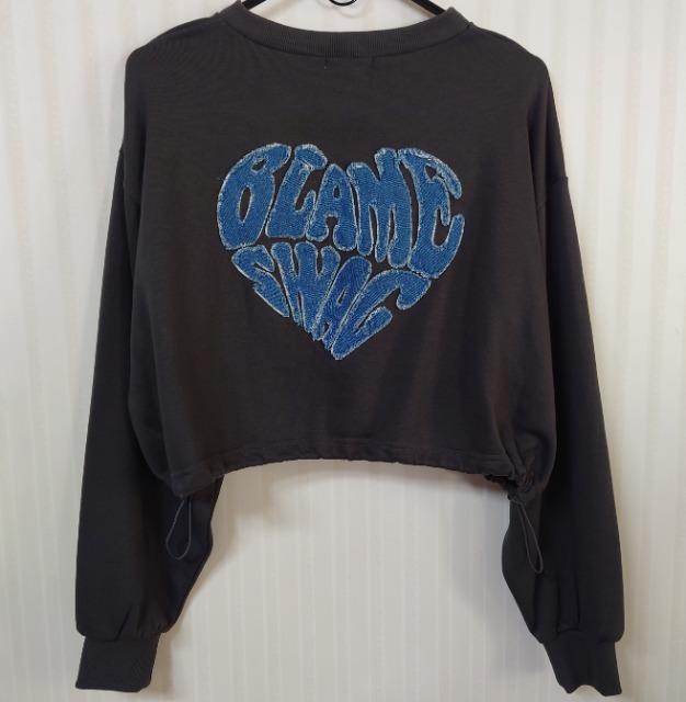 INGNI★裾ドロスト Backハート スウェット ショート トップス < ブランド INGNI★裾ドロスト Backハート スウェット ショート トップス < ブランドの