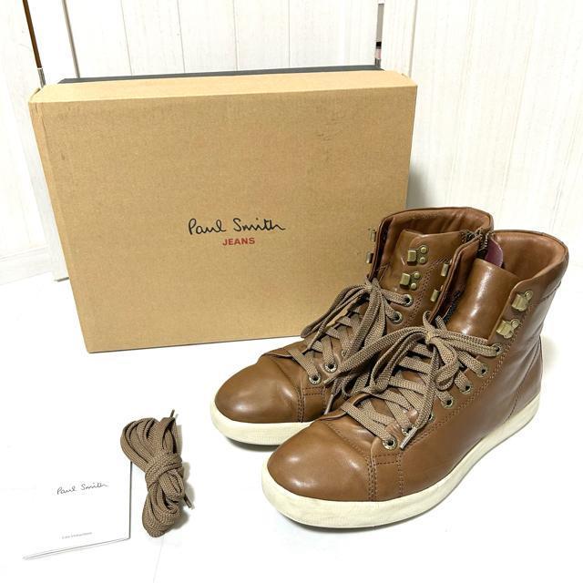 Paul Smith JEANS レザー ハイカット スニーカー ブーツ 8 < ブランド  Paul Smith JEANS レザー ハイカット スニーカー ブーツ 8  < ブランドの