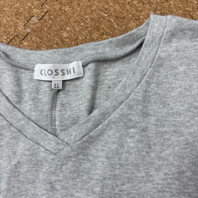 長袖ロンT グレー Vネック 柔らか生地 < 女性ファッション  長袖ロンT グレー Vネック 柔らか生地 < 女性ファッションの