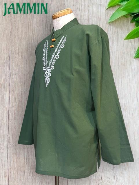 刺繍入りクルタ エスニック アジアン ヒッピー 個性派 ゆったり < 男性ファッション 刺繍入りクルタ エスニック アジアン ヒッピー 個性派 ゆったり < 男性ファッションの