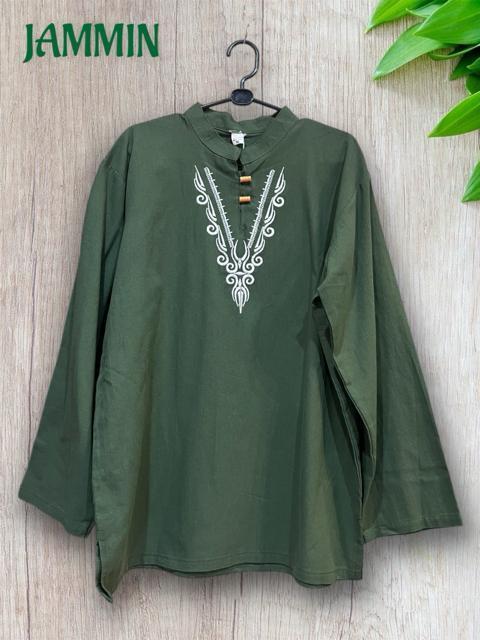 刺繍入りクルタ エスニック アジアン ヒッピー 個性派 ゆったり < 男性ファッション 刺繍入りクルタ エスニック アジアン ヒッピー 個性派 ゆったり < 男性ファッションの