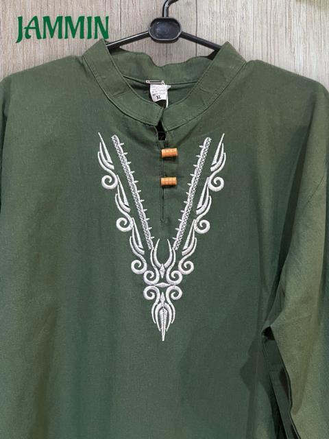 刺繍入りクルタ エスニック アジアン ヒッピー 個性派 ゆったり < 男性ファッション 刺繍入りクルタ エスニック アジアン ヒッピー 個性派 ゆったり < 男性ファッションの