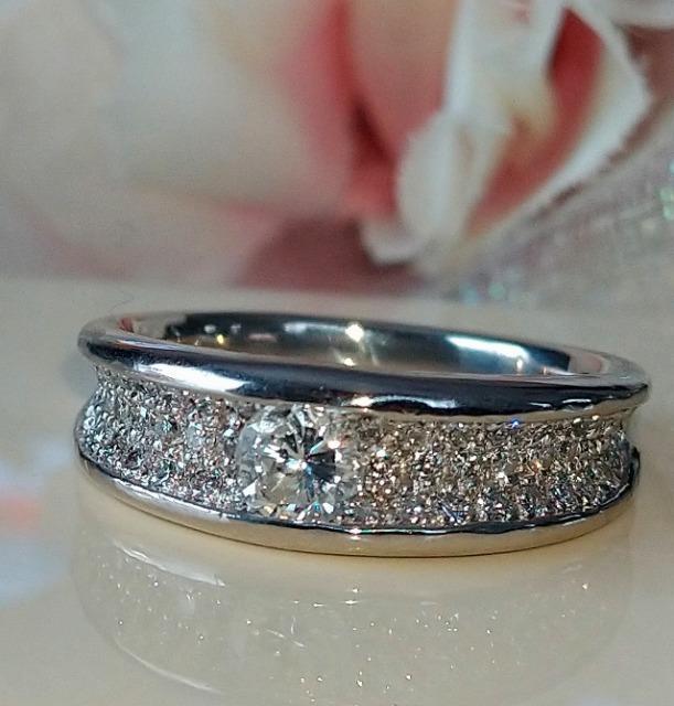 pt900 �V�RDiamond�̃p���F�����O�I��������d���c0.72ct�����߂��I  �� �����A�N�Z�T���[/���v�� 