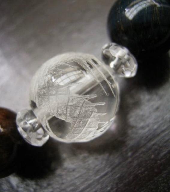 龍彫水晶x3色タイガーアイxオニキスブレスレット < 男性アクセサリー/時計 龍彫水晶x3色タイガーアイxオニキスブレスレット < 男性アクセサリー/時計の