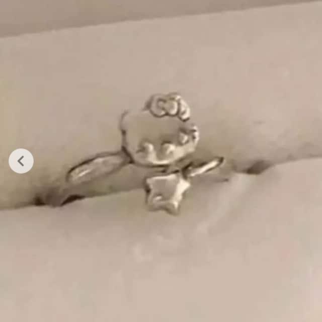 ハローキティ サンリオ  シルバーリンク ピンキーリング フリーサイズ < おもちゃ  ハローキティ サンリオ  シルバーリンク ピンキーリング フリーサイズ < おもちゃの