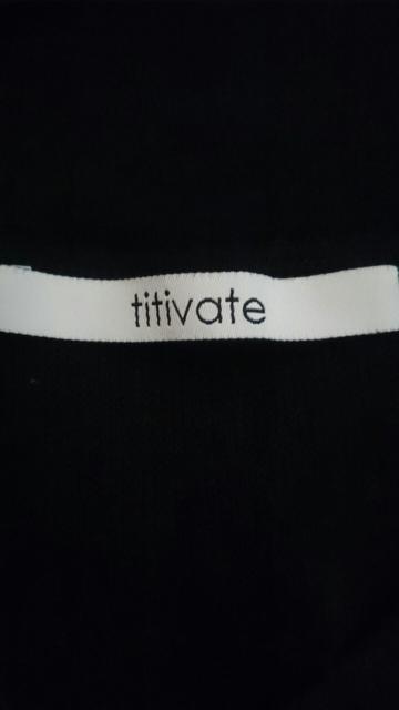 titivate ティティベイト★Vネックワンピース★Iライン★綿ニット★ブラック★ < ブランド  titivate ティティベイト★Vネックワンピース★Iライン★綿ニット★ブラック★ < ブランドの