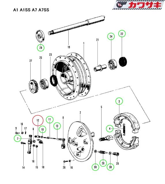 カワサキ W1 W1S A1 初期 A7 初期ブレーキロッドコネクターA JISネジ 絶版新品 < 自動車/バイク カワサキ W1 W1S A1 初期 A7 初期ブレーキロッドコネクターA JISネジ 絶版新品 < 自動車/バイク