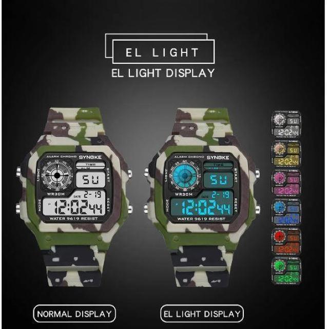 SYNOKE�@�J���t���[�W���O���[���@�~���^���[�f�W�^�����v�@�X�|�[�c�h�� �X�N�G�A�@�E�H�b�` �����Y�r���v �� �j���A�N�Z�T���[/���v�� 