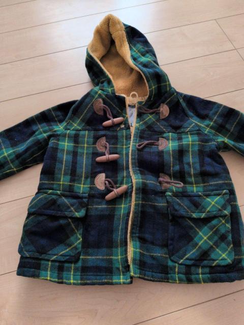 子供用 チェック柄 ダッフルコート フード付き < キッズ/ベビー 子供用 チェック柄 ダッフルコート フード付き < キッズ/ベビーの