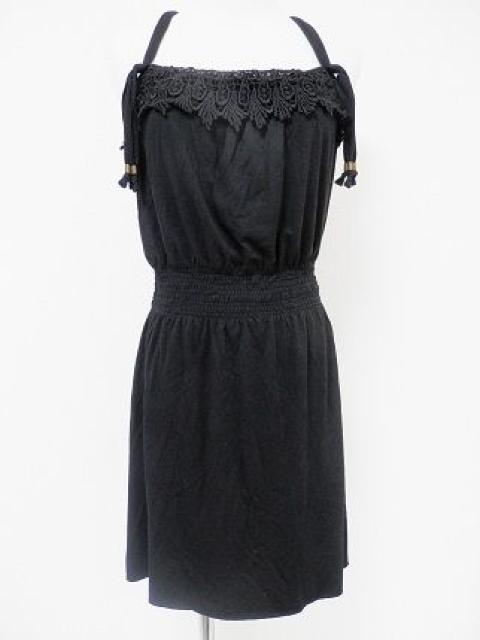 ブラッククロシェフリンジタンクキャミワンピース黒rosebullet < ブランド ブラッククロシェフリンジタンクキャミワンピース黒rosebullet < ブランドの