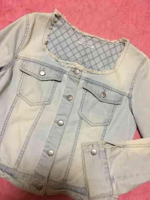 リップサービス*ノーカラーデニムジャケット*Gジャン*S*美品 < ブランド  リップサービス*ノーカラーデニムジャケット*Gジャン*S*美品 < ブランドの