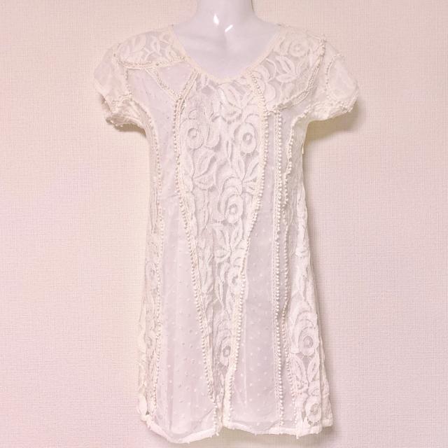 MercuryLuxシースルーホワイトフラワーレースミニワンピース白花 < ブランド MercuryLuxシースルーホワイトフラワーレースミニワンピース白花 < ブランドの