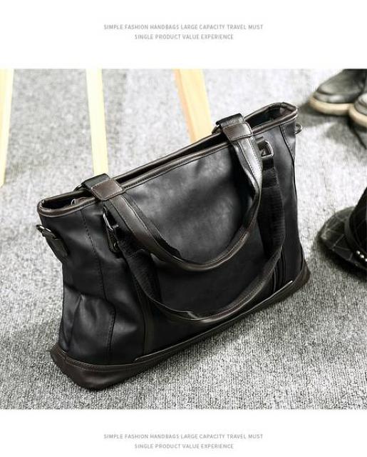 レザー メンズ ビジネスバッグ ショルダーバッグ ブラック < 男性ファッション  レザー メンズ ビジネスバッグ ショルダーバッグ ブラック < 男性ファッションの