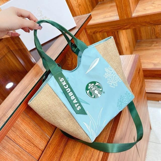スターバックス トートバッグ ハンドバッグ スタバ 海外限定 磁石止め式 ショルダーバッグ ブルー < 女性ファッション  スターバックス トートバッグ ハンドバッグ スタバ 海外限定 磁石止め式 ショルダーバッグ ブルー  < 女性ファッションの