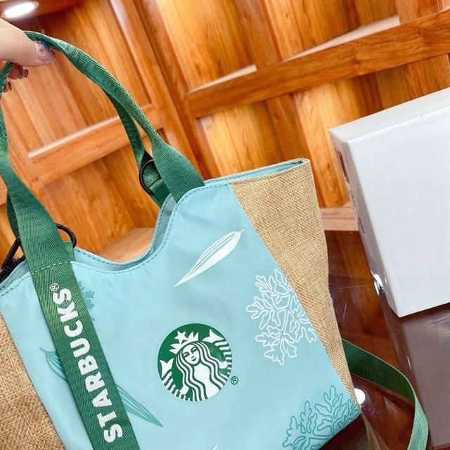 スターバックス トートバッグ ハンドバッグ スタバ 海外限定 磁石止め式 ショルダーバッグ ブルー < 女性ファッション  スターバックス トートバッグ ハンドバッグ スタバ 海外限定 磁石止め式 ショルダーバッグ ブルー < 女性ファッションの