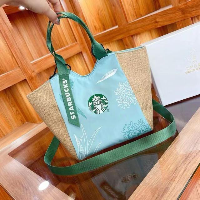 スターバックス トートバッグ ハンドバッグ スタバ 海外限定 磁石止め式 ショルダーバッグ ブルー < 女性ファッション  スターバックス トートバッグ ハンドバッグ スタバ 海外限定 磁石止め式 ショルダーバッグ ブルー < 女性ファッションの