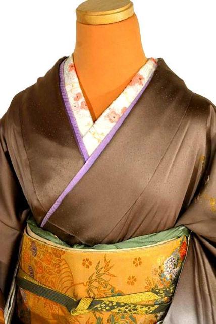【最高級】未使用品 金彩 暈し染め シシュウ 花丸 シックな訪問着 身丈160cm 裄丈65cm T3402 < 女性ファッション  【最高級】未使用品 金彩 暈し染め シシュウ 花丸 シックな訪問着 身丈160cm 裄丈65cm T3402 < 女性ファッションの