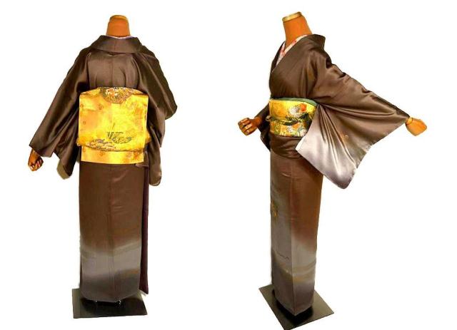 【最高級】未使用品 金彩 暈し染め シシュウ 花丸 シックな訪問着 身丈160cm 裄丈65cm T3402 < 女性ファッション  【最高級】未使用品 金彩 暈し染め シシュウ 花丸 シックな訪問着 身丈160cm 裄丈65cm T3402 < 女性ファッションの