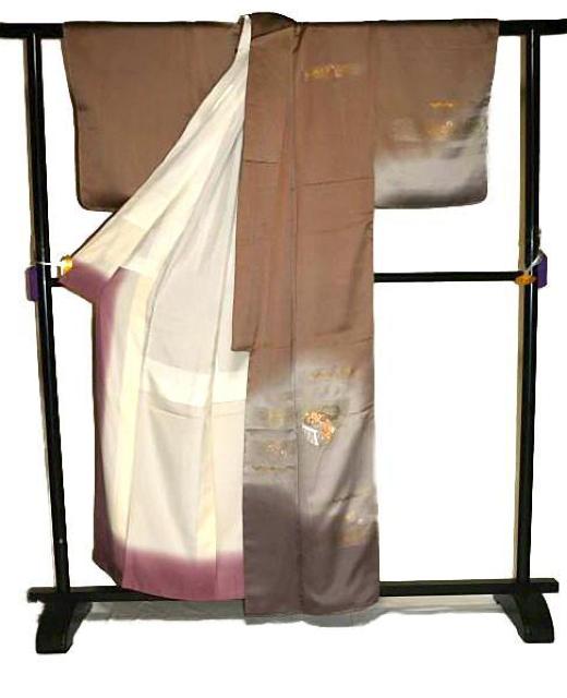 【最高級】未使用品 金彩 暈し染め シシュウ 花丸 シックな訪問着 身丈160cm 裄丈65cm T3402 < 女性ファッション  【最高級】未使用品 金彩 暈し染め シシュウ 花丸 シックな訪問着 身丈160cm 裄丈65cm T3402 < 女性ファッションの