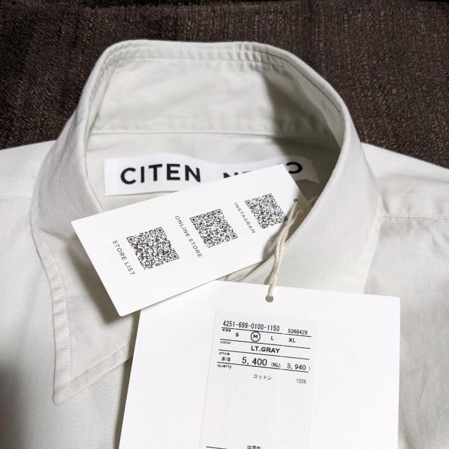 CITEN スタンダードシャツ ブロードシャツ ドレスシャツ ライトグレー グリーン ミント < 男性ファッション CITEN スタンダードシャツ ブロードシャツ ドレスシャツ ライトグレー グリーン ミント < 男性ファッションの