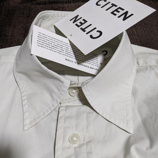 CITEN スタンダードシャツ ブロードシャツ ドレスシャツ ライトグレー グリーン ミント < 男性ファッション CITEN スタンダードシャツ ブロードシャツ ドレスシャツ ライトグレー グリーン ミント < 男性ファッションの