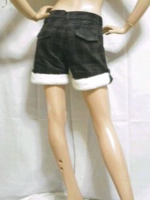 可愛い♪もこもこボア付 バックフラポケ コーデュロイチェック柄 ショーパン < 女性ファッション 可愛い♪もこもこボア付 バックフラポケ コーデュロイチェック柄 ショーパン < 女性ファッションの