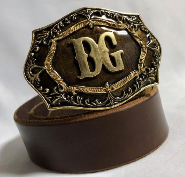 正規良 限定 ドルチェ&ガッバーナ アンティークDGロゴバックルベルト 茶×ゴールド 85 < ブランド 正規良 限定 ドルチェ&ガッバーナ アンティークDGロゴバックルベルト 茶×ゴールド 85 < ブランドの