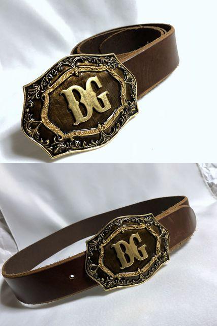 正規良 限定 ドルチェ&ガッバーナ アンティークDGロゴバックルベルト 茶×ゴールド 85 < ブランド 正規良 限定 ドルチェ&ガッバーナ アンティークDGロゴバックルベルト 茶×ゴールド 85 < ブランドの