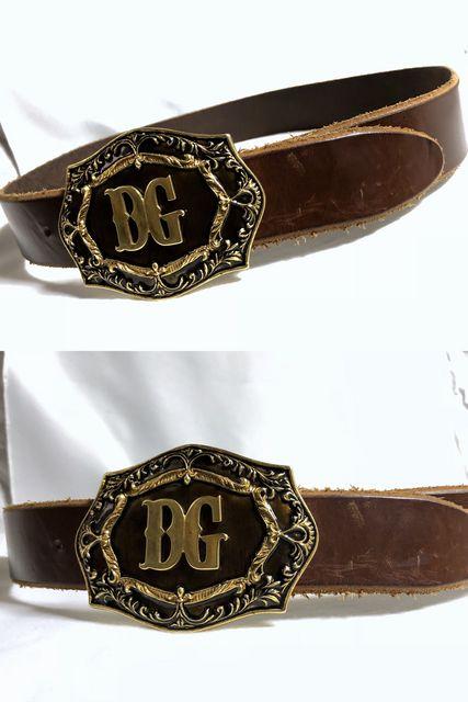 正規良 限定 ドルチェ&ガッバーナ アンティークDGロゴバックルベルト 茶×ゴールド 85 < ブランド 正規良 限定 ドルチェ&ガッバーナ アンティークDGロゴバックルベルト 茶×ゴールド 85 < ブランドの