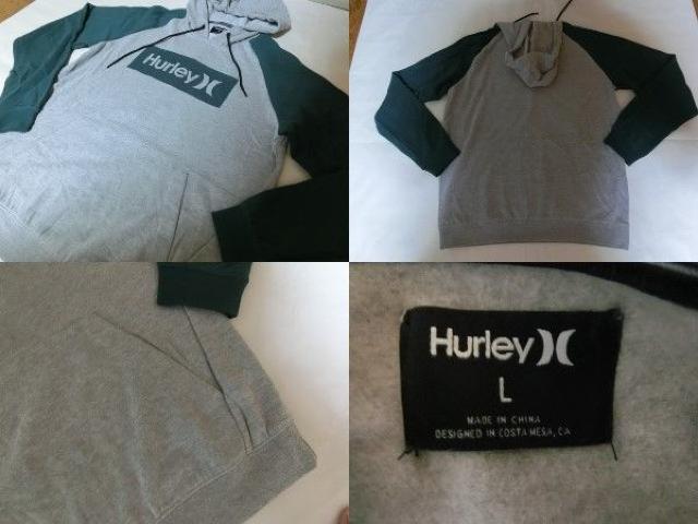 USA購入【HURLEY】プルオーバーパーカーUS L 灰緑 < ブランド  USA購入【HURLEY】プルオーバーパーカーUS L 灰緑 < ブランドの