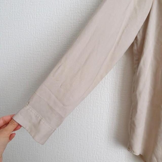 ◆UNIQLO/ユニクロ◆レーヨンボウタイブラウス長袖★ベージュS*オフィスコーデ*美品♪ < ブランド  ◆UNIQLO/ユニクロ◆レーヨンボウタイブラウス長袖★ベージュS*オフィスコーデ*美品♪ < ブランドの