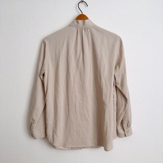 ◆UNIQLO/ユニクロ◆レーヨンボウタイブラウス長袖★ベージュS*オフィスコーデ*美品♪ < ブランド  ◆UNIQLO/ユニクロ◆レーヨンボウタイブラウス長袖★ベージュS*オフィスコーデ*美品♪ < ブランドの