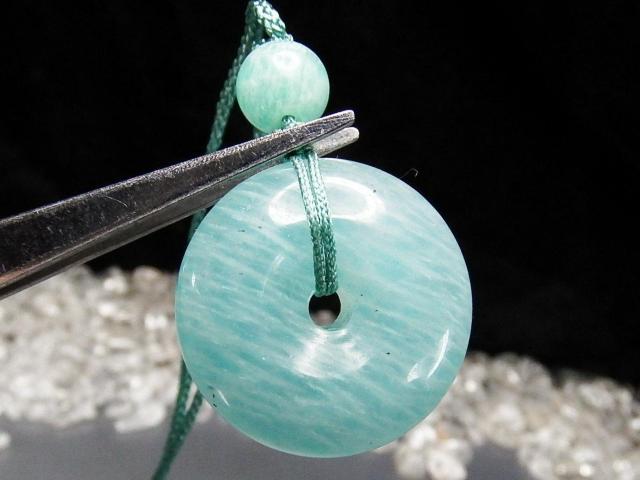 湖の色天然石氷種アマゾナイト丸平安扣ペンダント糸ネックレス < 女性アクセサリー/時計  湖の色天然石氷種アマゾナイト丸平安扣ペンダント糸ネックレス < 女性アクセサリー/時計の