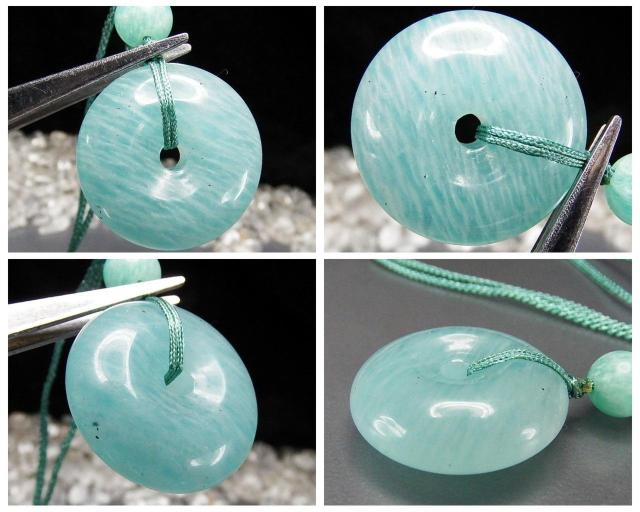 湖の色天然石氷種アマゾナイト丸平安扣ペンダント糸ネックレス < 女性アクセサリー/時計  湖の色天然石氷種アマゾナイト丸平安扣ペンダント糸ネックレス < 女性アクセサリー/時計の